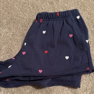 Mighty Fine Navy Shorts with Heart Pattern